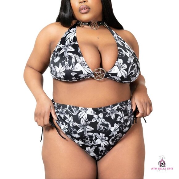**SOLD ELSEWHERE** NWT Killstar Harlette's Revenge Two-Piece Bikini Plus 2X - Picture 1 of 11